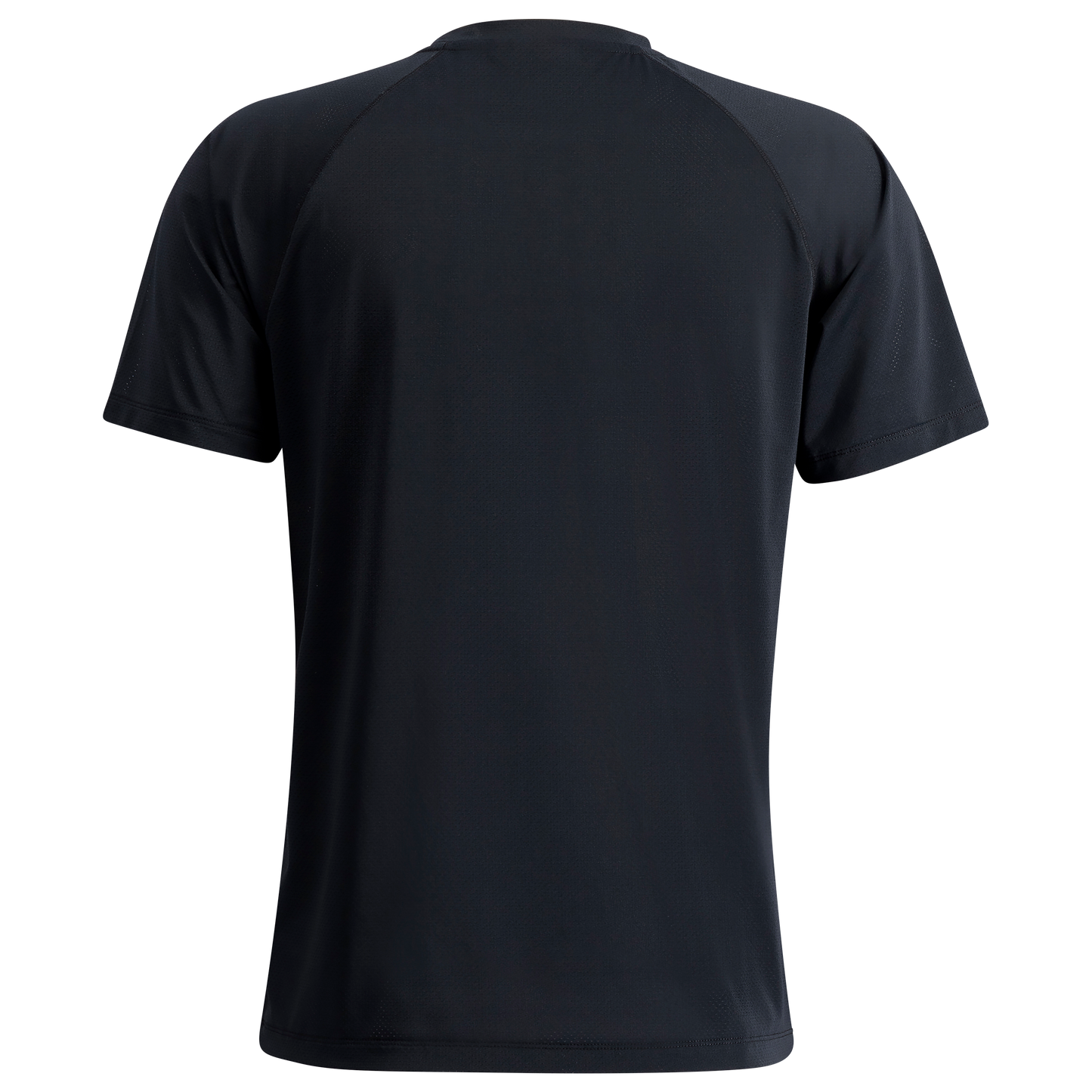 Black t-shirt on a white background
