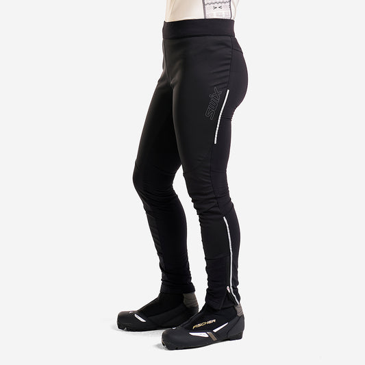 Delda - Women's Light Softshell Tights with Reflective Strip