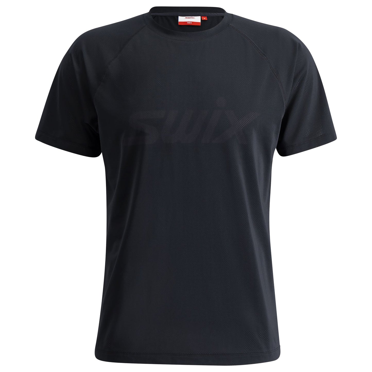 Black t-shirt on a white background
