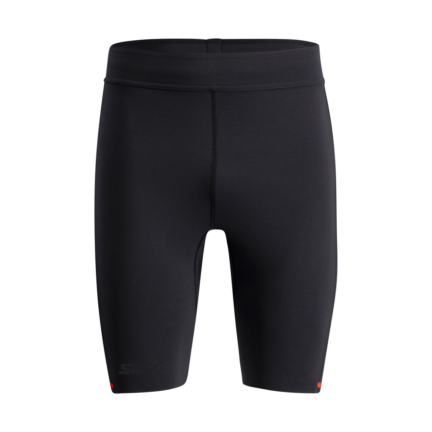 Black athletic shorts on a white background