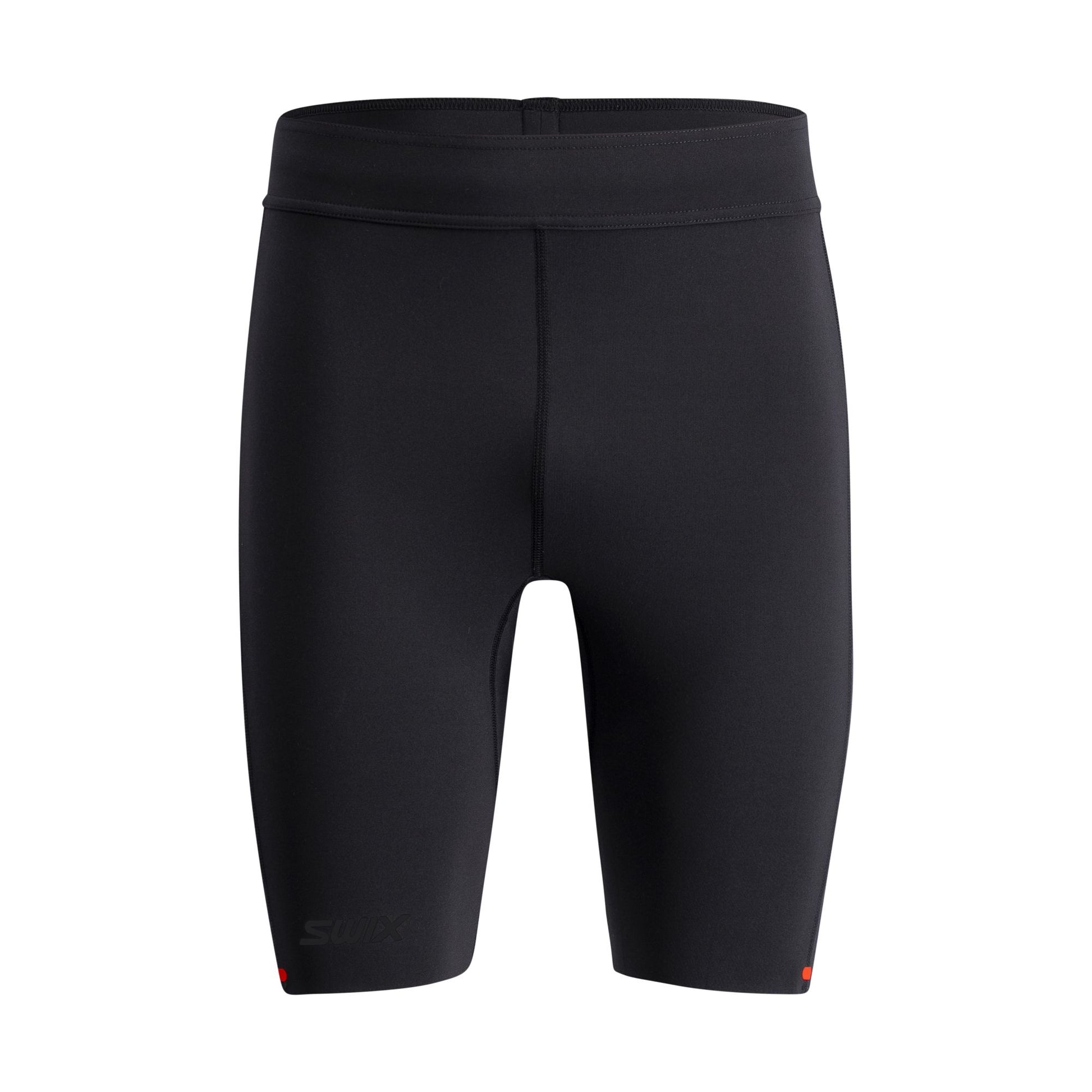 Black athletic shorts on a white background