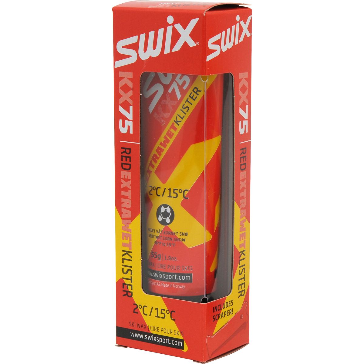 KX75 Red Extra Wet Klister Kick Wax - 55g