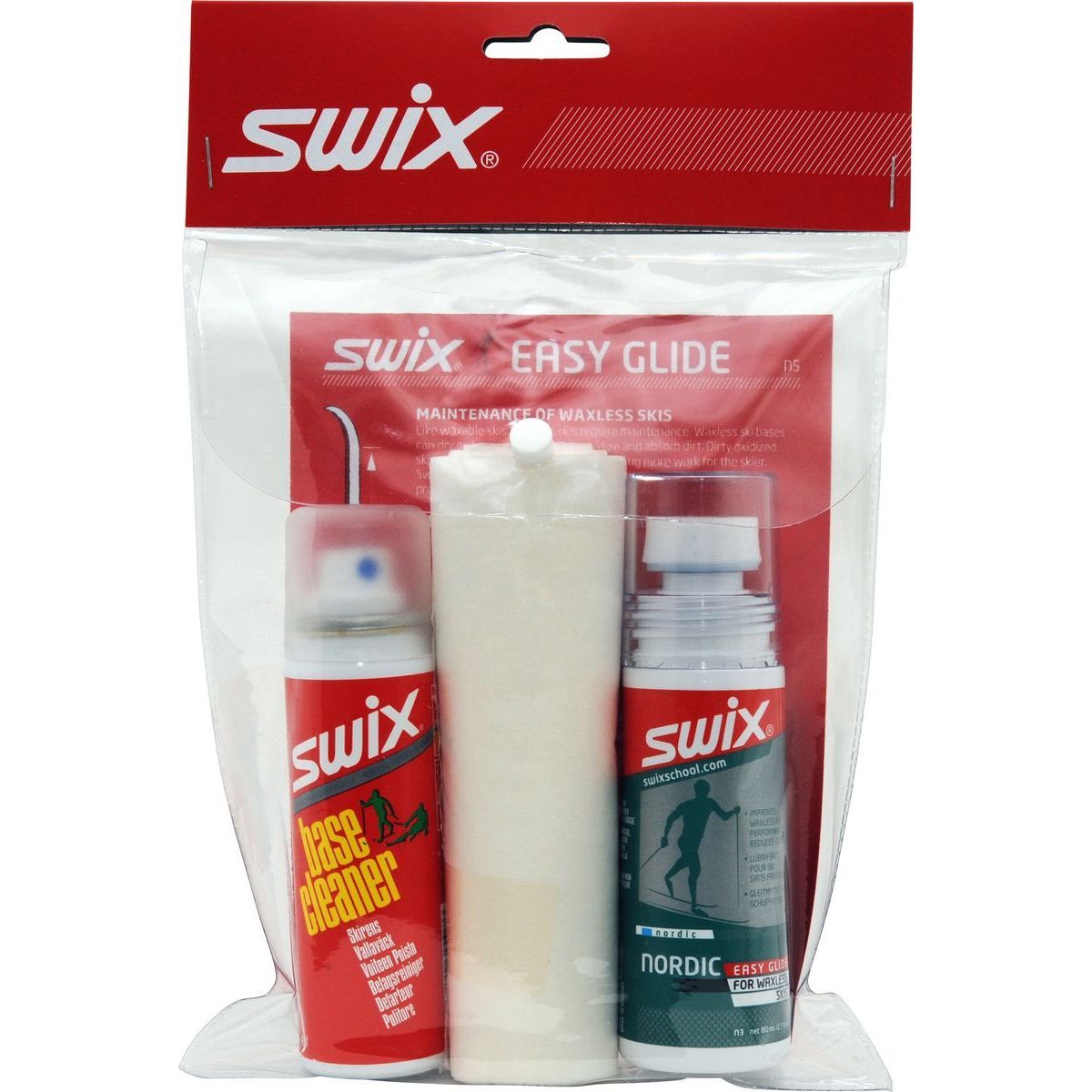 Waxless Skis Care Kit - Includes Easy Glide, Base Cleaner and  Fiberlene
