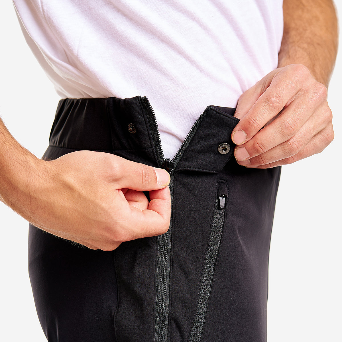 SOLO - PANTALONS À GLISSIÈRE PLEINE LONGUEUR POUR HOMMES