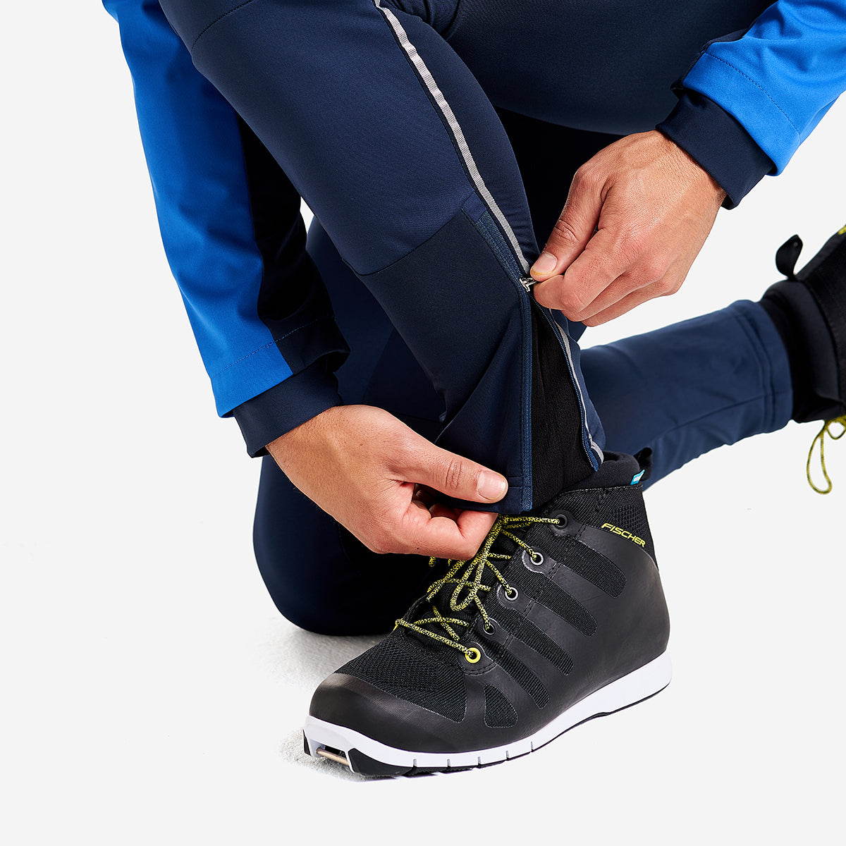 Delda - Men's Light Softshell Tight Pants with Reflective Strip