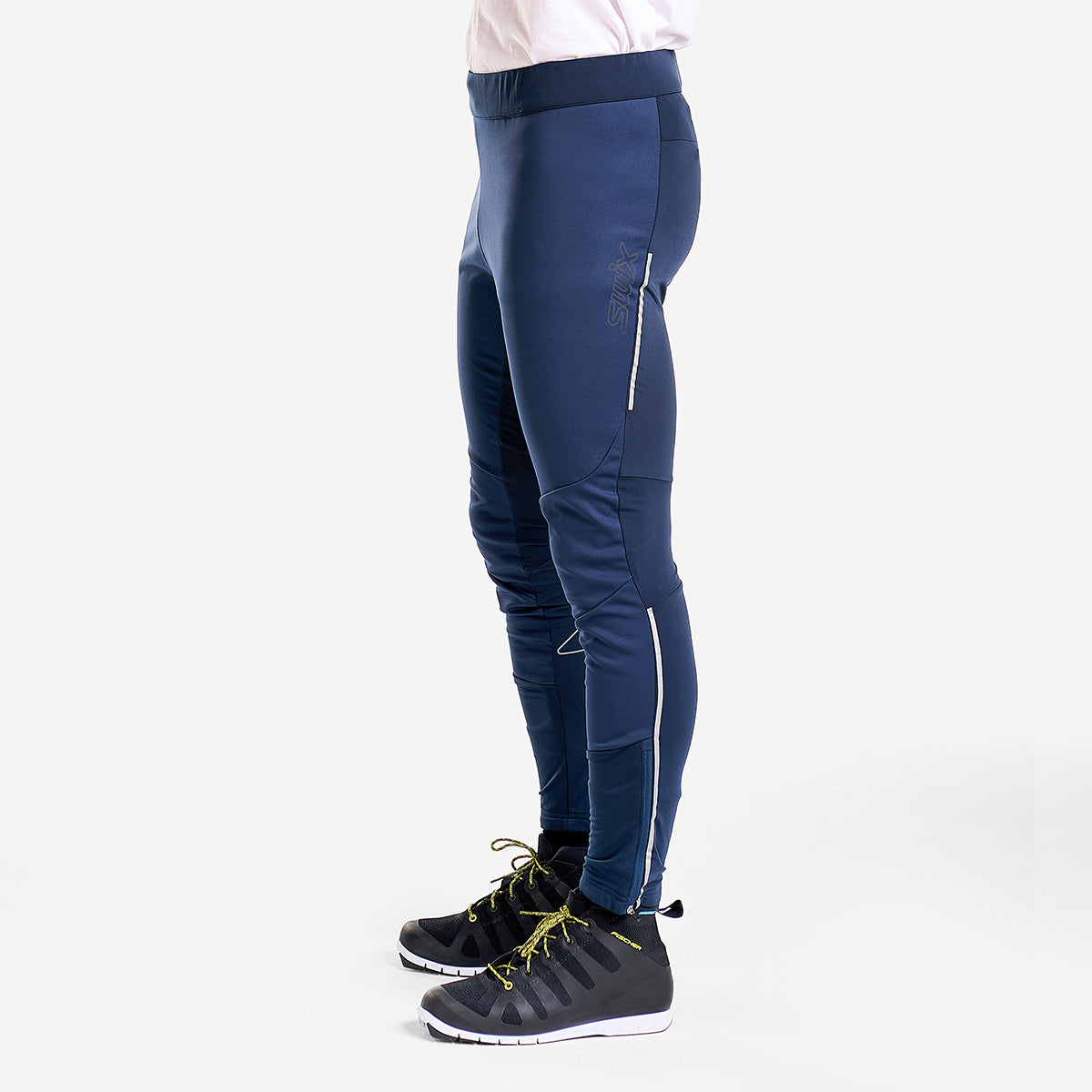 Delda - Men's Light Softshell Tight Pants with Reflective Strip