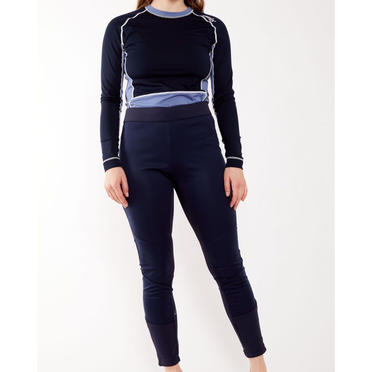 Delda - Leggings légers coquille souple pour femmes avec bande réfléchissante