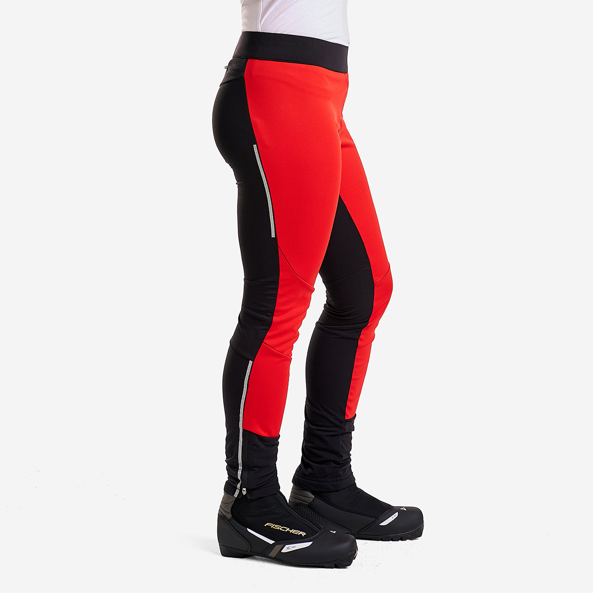 Delda - Leggings légers coquille souple pour femmes avec bande réfléchissante